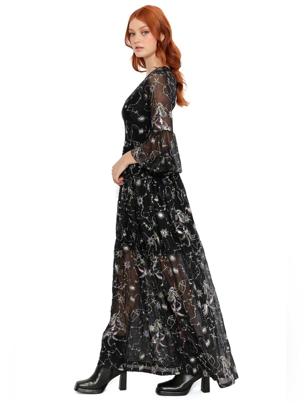 Blackmilk Astraea 3/4 Sleeve Maxi Dress XL NWT - Picture 4 of 7
